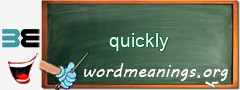 WordMeaning blackboard for quickly